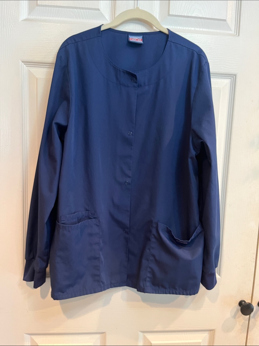 Cherokee Navy Blue Round-Neck Medical Jacket-fits like a Size L
